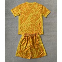Camisa de Futebol Portugal Goleiro Equipamento Principal Infantil Europeu 2024 Manga Curta (+ Calças curtas)